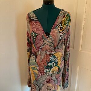 M Missoni Multicolor Abstract Floral print dress.